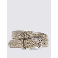 ms collection faux snakeskin design belt