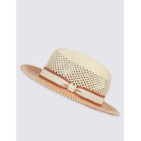 M&S Collection Zigzag Weave Summer Hat