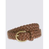 M&S Collection Faux Leather Woven Plaint Belt