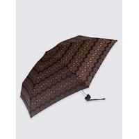 M&S Collection Decorative Geo Compact Umbrella with Stormwear