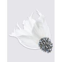 ms collection feather diamante fascinator clip