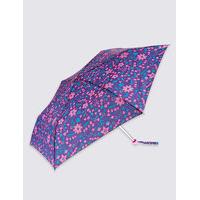 M&S Collection Folk Flowered Compact Umbrella with Stormwear