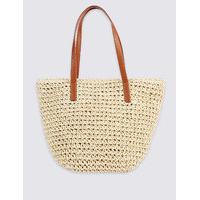 M&S Collection Straw Bucket Shopper Bag