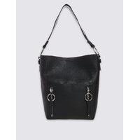 M&S Collection Faux Leather Sporty Hobo Bag
