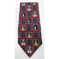M&S blue & red mix Wallace & Gromit print tie