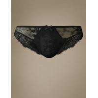 M&S Collection Eyelash Lace Brazilian Knickers