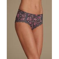 M&S Collection 2 Pack Lace Trim Midi Knickers