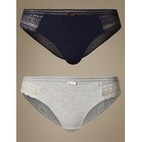 M&S Collection 2 Pack Modal Blend Brazilian Knickers