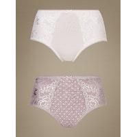 M&S Collection 2 Pack Cotton Rich Shaping Full Briefs