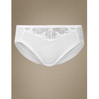 M&S Collection Floral Embroidered High Leg Knickers