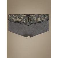 ms collection ornate lace high rise shorts