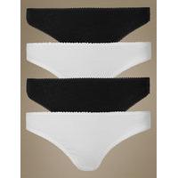 ms collection 4 pack pure cotton bikini knickers