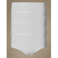 M&S Collection 4 Pack Pure Cotton Midi Knickers