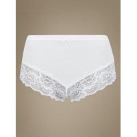 ms collection isabella cotton blend high waist brazilian knickers