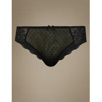 M&S Collection Ditsy Floral Embroidered Brazilian Knickers