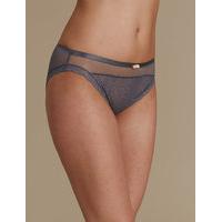 M&S Collection 2 Pack Print & Lace High Leg Knickers
