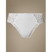 M&S Collection Cotton Blend Side Lace Thong