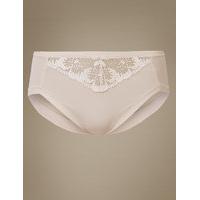 M&S Collection Floral Embroidered High Leg Knickers