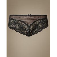 M&S Collection Fishnet Isabella Lace Brazilian Knickers