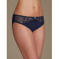 M&S Collection 2 Pack Embroidered High Leg Knickers