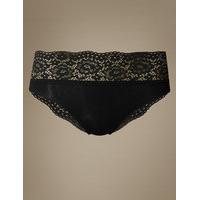M&S Collection Vintage Lace Cotton Rich High Leg Knickers