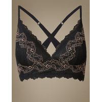 M&S Collection Penelope Lace Padded Plunge Bra A-E