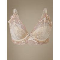 M&S Collection Artisan Lace Plunge Bra A-DD