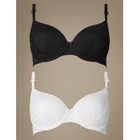 ms collection 2 pack smoothing padded plunge bra a e