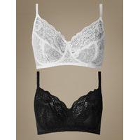 ms collection 2 pack isabella lace full cup bra a dd