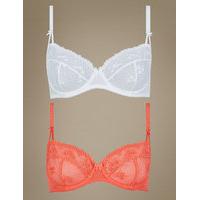 ms collection 2 pack embroidered non padded balcony bra a e