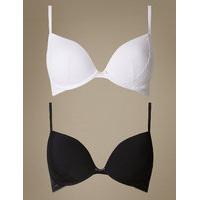 M&S Collection 2 Pack Modal Blend Padded Plunge Bras