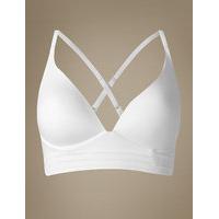 M&S Collection Longline Cross Over Padded Plunge Bra A-E