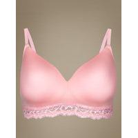 ms collection lace trim padded full cup t shirt bra aa e