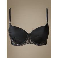 ms collection floral lace padded balcony t shirt bra a e