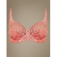 ms collection jacquard lace non padded full cup bra a dd