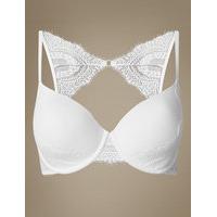 M&S Collection Rustic Eyelash lace Padded Full Cup Bra A-E