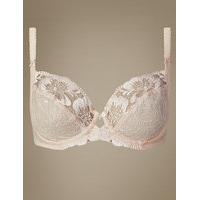 M&S Collection Floral Embroidered Non-Padded Balcony Bra B-E