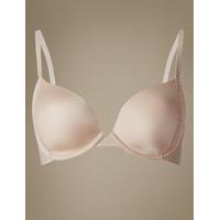 M&S Collection Floral Lace Padded Plunge T-Shirt Bra A-E