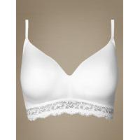 M&S Collection Lace Trim Padded Full Cup T-Shirt Bra AA-E