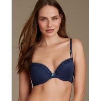 M&S Collection 2 Pack Embroidered Padded Plunge Bras A-DD