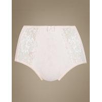 M&S Collection Jacquard Lace High Rise Full Briefs