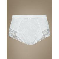 M&S Collection Firm Control Floral Lace Full Briefs