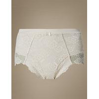 ms collection firm control floral lace full briefs