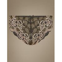 M&S Collection All Over Lace High Rise High Leg Knickers