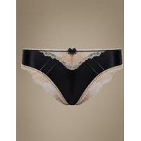 ms collection sheen lace low rise brazilian knickers