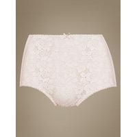 M&S Collection Cotton Blend Front Lace Full Briefs