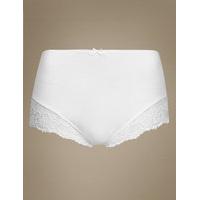 M&S Collection Cotton Rich Lace Cuffed Full Briefs