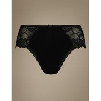 ms collection side lace high rise midi knickers