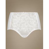 M&S Collection Cotton Blend Front Lace Full Briefs