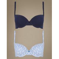 M&S Collection 2 Pack Assorted Padded Balcony Bras A-DD